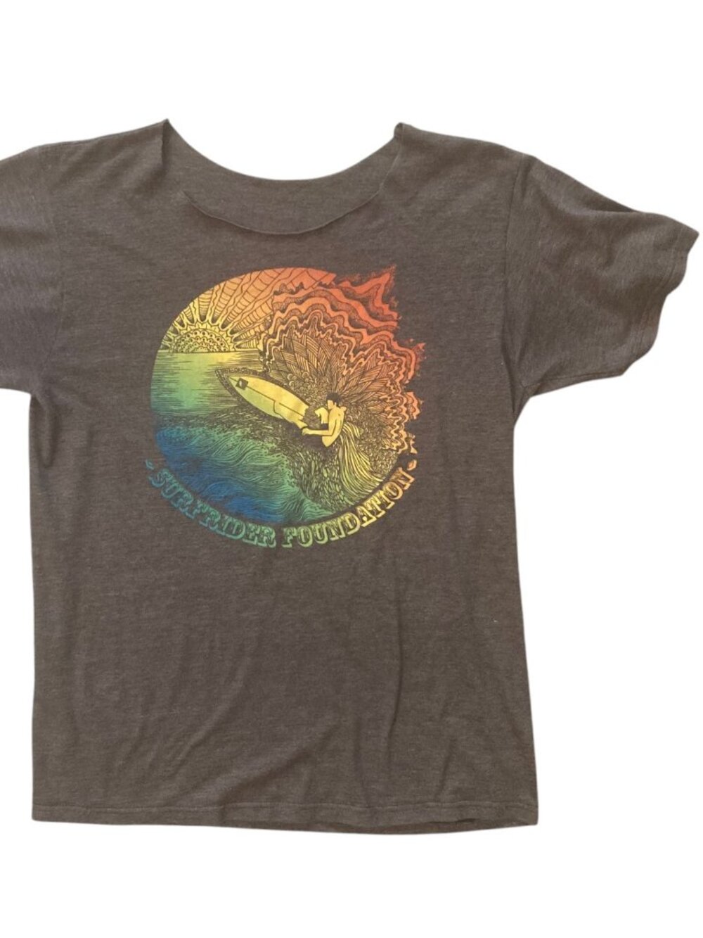 Women's SURFRIDER FOUNDATION Beach Sun Surf Waves Graphic Tee T-Shirt Size Large